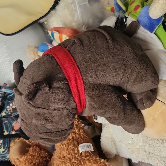 Dandee Shar Pei Dog Plush Stuffed Animal Toy 14" - Picture 3 of 7